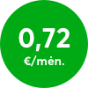 0,72 EUR/mėn.