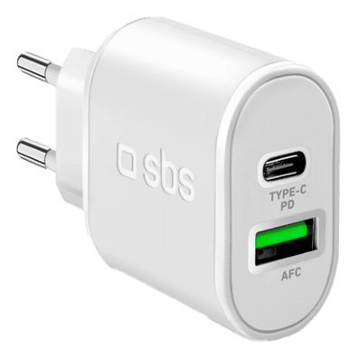 Travel Charger 2.1A Type C PD 20W + 1USB By SBS | BITĖ