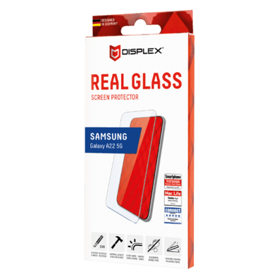 Samsung Galaxy A22 5G Real 2D Glass By Displex Transparent | BITĖ