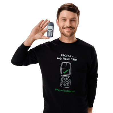 Džemperis „Nokia 3310, Nepalaužiamiems” | BITĖ